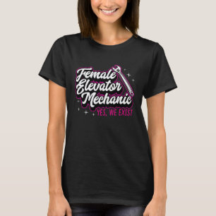 Camiseta Mecânica de Elevador Feminina Sim Nós Existimos Me