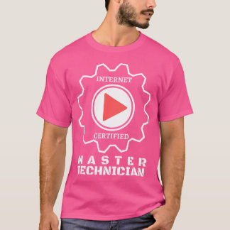 Camiseta Mecânica de Técnicos Mestres de Vídeo da Internet