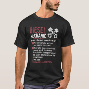 Camiseta Mecânica Diesel Significa Design de Retro-Imagem