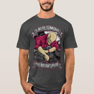Camiseta Mecânica Do Carro De Esqueleto Eu Construí A Min