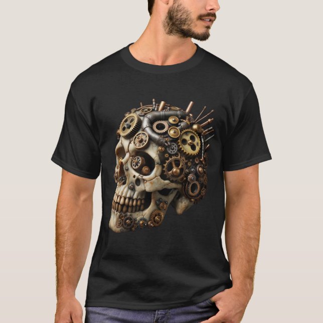 Camiseta Mecânica do Caveira Steampunk (Frente)
