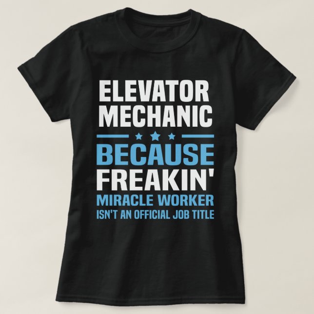 Camiseta Mecânica do elevador (Frente do Design)