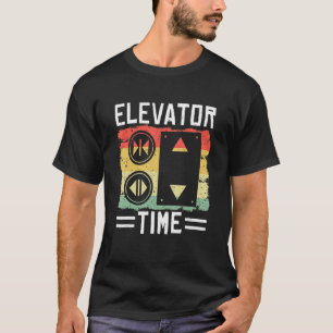 Camiseta Mecânica do Técnico de Tempo do Elevador Retroativ