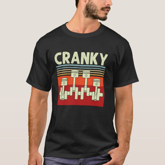 Camiseta Mecânica do veículo com motor de cárter (Frente)