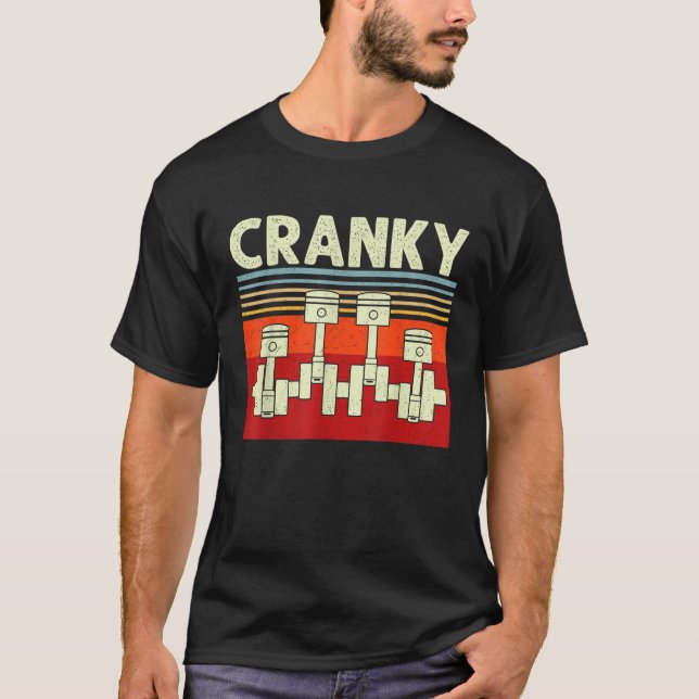 Camiseta Mecânica do veículo com motor de cárter (Frente)