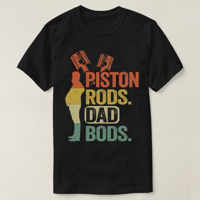 Camiseta Mecânica engraçada dos Pais de pistão (2) (Frente do Design)