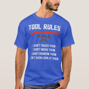 Camiseta Mecânica engraçada Regras de ferramenta de reparaç