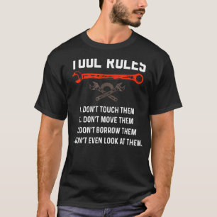 Camiseta Mecânica engraçada Regras de ferramenta de reparaç