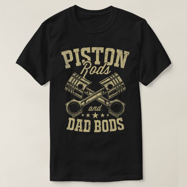 Camiseta Mecânica Mecânica dos Pais de pistão Mecânica Auto (Frente do Design)