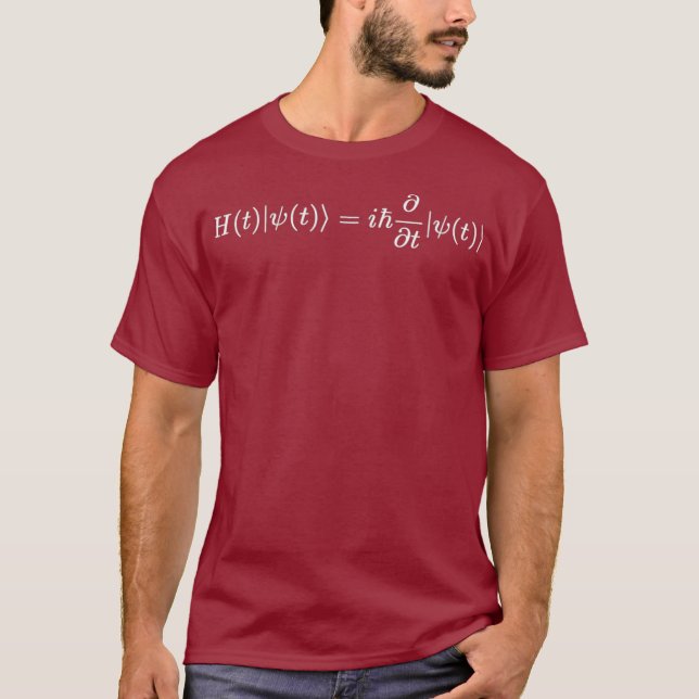 Camiseta Mecânica Quântica da Física da Equação de Schrodin (Frente)
