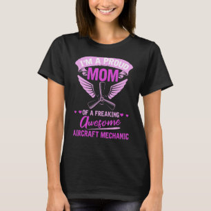 Camiseta Mecânico 1 da aeronave de Engenheiro da mãe do téc