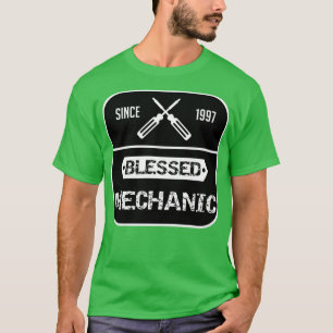 Camiseta Mecânico abençoado e engraçado para o amor do carr