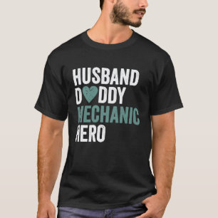 Camiseta Mecânico Aflito Marido Papai Mecânico Herói