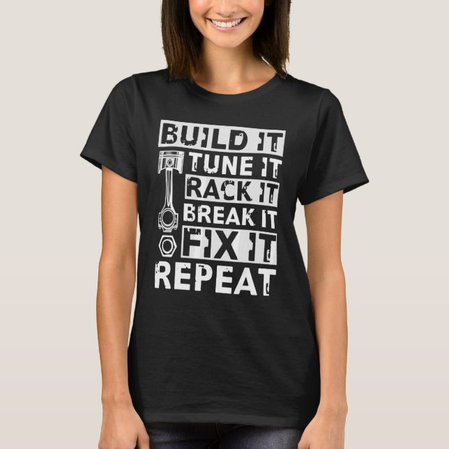 Camiseta Mecânico Automático Americano constrói Ti Ajusta E (Frente)