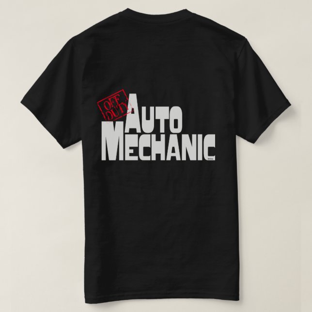 Camiseta Mecânico automático engraçado (Verso do Design)