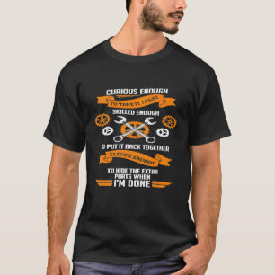 Camiseta Mecânico Curioso Habilidoso Esperto Engenheiro Tra