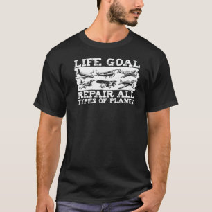 Camiseta Mecânico da aeronave engenheiro-técnica