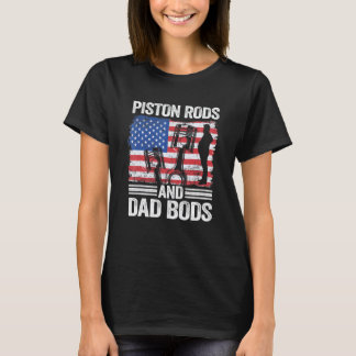 Camiseta Mecânico da Bandeira Americana 4 de Julho Hastes d