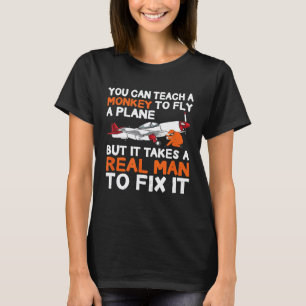 Camiseta Mecânico de Aeronaves Dizendo Mecânicos de Aviação