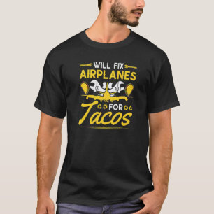 Camiseta Mecânico de Aeronaves Manutenção de Avião Taco
