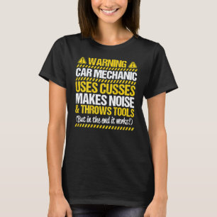 Camiseta Mecânico de Automóveis Lança Ferramentas Mecânico