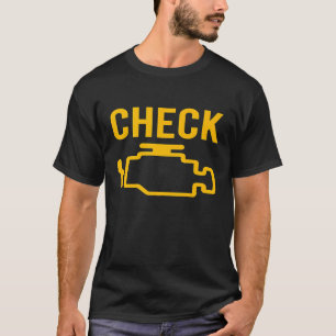 Camiseta Mecânico de aviso do motor leve de verificação da