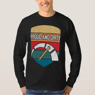 Camiseta Mecânico de Carros Orgulhoso e Sujo Auto Reparo de