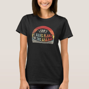 Camiseta Mecânico de Carros Retro Não Posso Ter Planos Na
