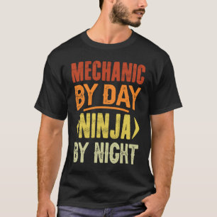 Camiseta Mecânico de Dia Ninja à Noite   Oficina Mecânica C