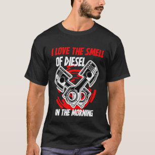 Camiseta Mecânico de Diesel Eu Amo O Cheiro de Diesel No