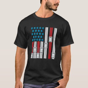 Camiseta Mecânico de Elevador de 4 de Julho Engenheiro EUA