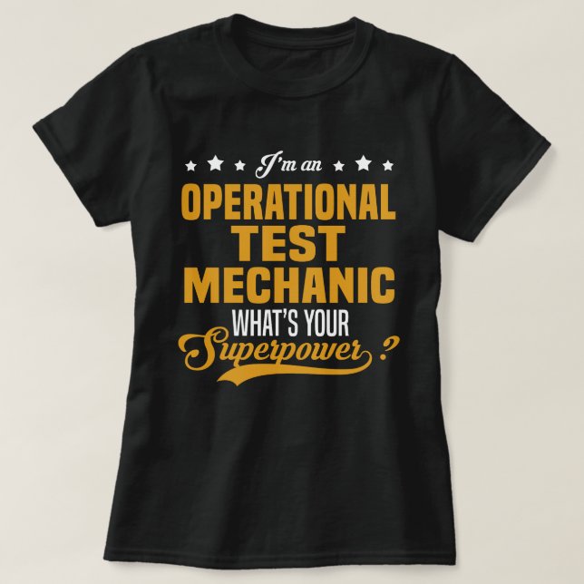 Camiseta Mecânico de ensaio operacional (Frente do Design)