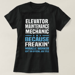 Camiseta Mecânico de manutenção do elevador