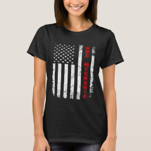 Camiseta Mecânico de Ônibus Bandeira Americana