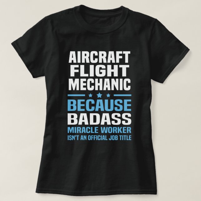 Camiseta Mecânico de voo da aeronave (Frente do Design)