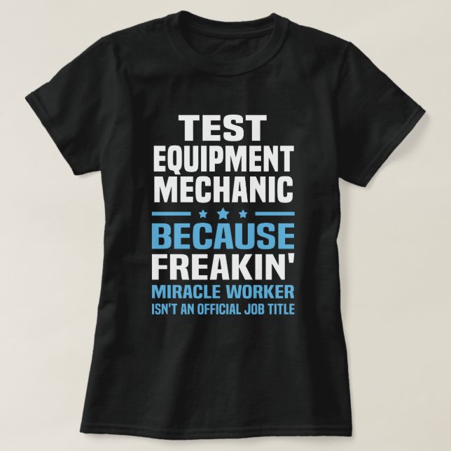 Camiseta Mecânico do equipamento de ensaio (Frente do Design)