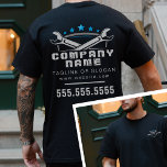 Camiseta Mecânico do logotipo azul Legal para reparo automá<br><div class="desc">Aumente a marca da sua empresa de reparo automático com a camisa-T do mecanismo de logotipo azul Legal de reparo automático profissional. Projetada para mecânica que quer representar sua empresa com orgulho, esta camisa apresenta um logotipo azul impressionante que se destaca tanto na frente quanto no verso. A camisa é...</div>