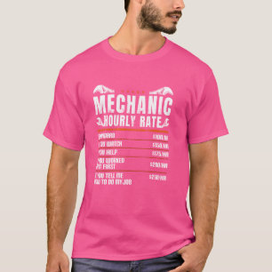 Camiseta Mecânico engraçado de reparo automático a taxa hor