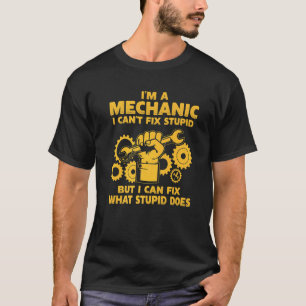 Camiseta Mecânico Engraçado Para Homens Mulheres Pai Carro