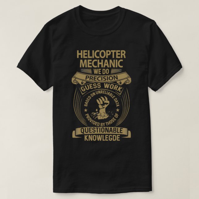 Camiseta Mecânico Helicóptero Fazemos Item de Oferta de Tra (Frente do Design)