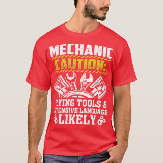 Camiseta Mecânico legal para Garagem Automóvel Arrastada Ma