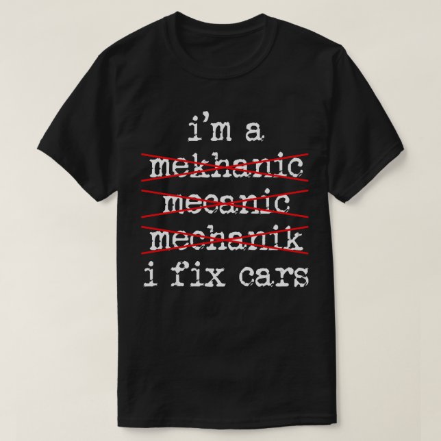 Camiseta Mecânico mecânico mecânico de carro (Frente do Design)