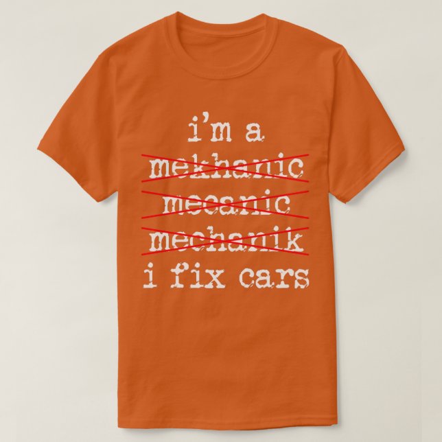 Camiseta Mecânico mecânico mecânico de carro (Frente do Design)
