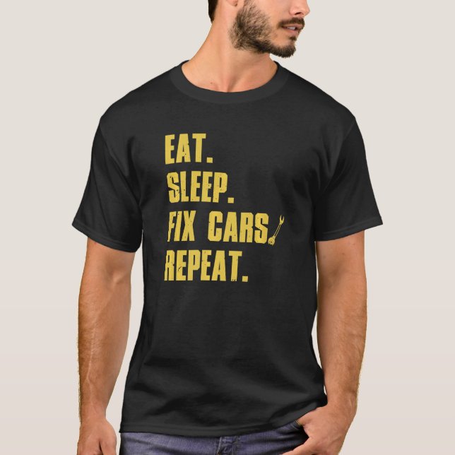 Camiseta Mecânico para Automóveis de Garagem Automática de  (Frente)