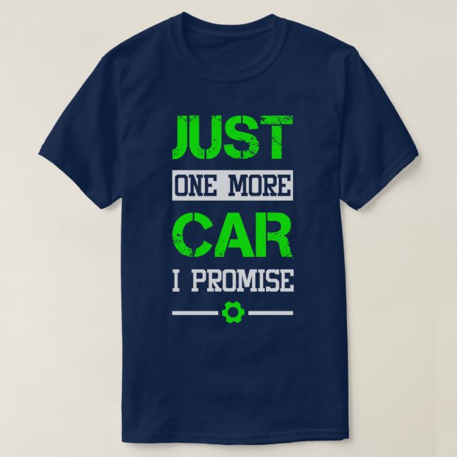 Camiseta Mecânico Só mais um carro que prometo (Frente do Design)