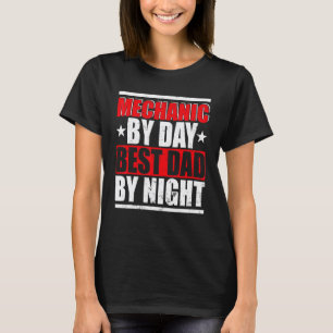 Camiseta Mecânico Vintage de Garagem de Dia Melhor Pai à No