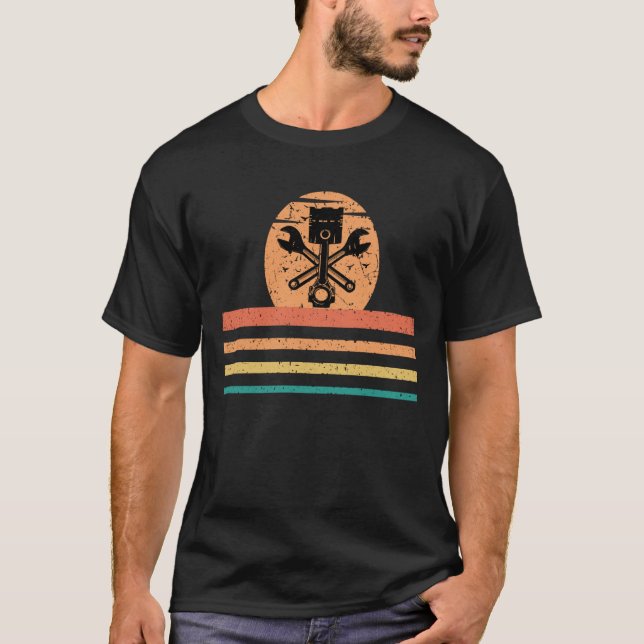 Camiseta Mecânico Vintage Mecânico Retroativo (Frente)