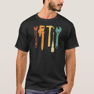 Camiseta Mecânico Vintage Retro Tools Corrigir Coisas Premi