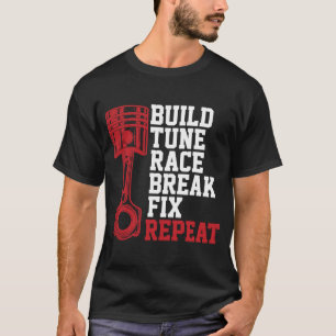 Camiseta Mecânicos de Repetição de Correção de Raça de Ajus