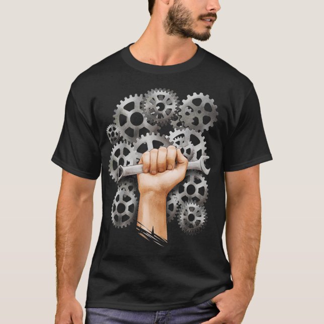 Camiseta Mecânicos e Machinistas de Ganchas (Frente)